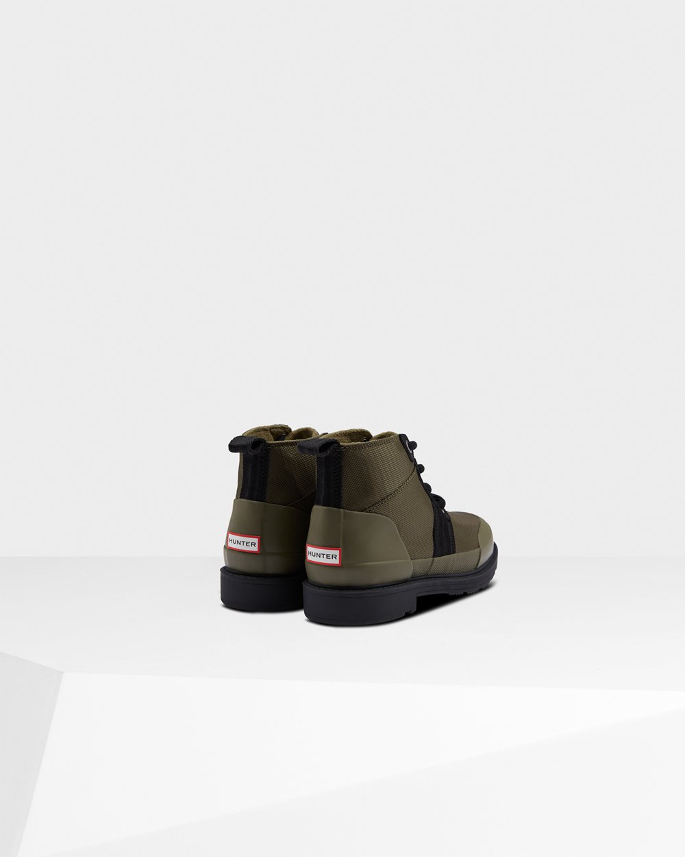 Botines Hunter Mujer Original Insulated Commando - Negras/Verde Oliva - Argentina 6209DMCFX